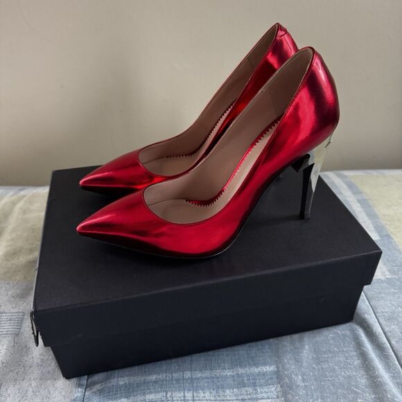 Giuseppe Zanotti Red Patent Pointed Toe Pumps Women's Heels Sz 36 - Picture 1 of 16